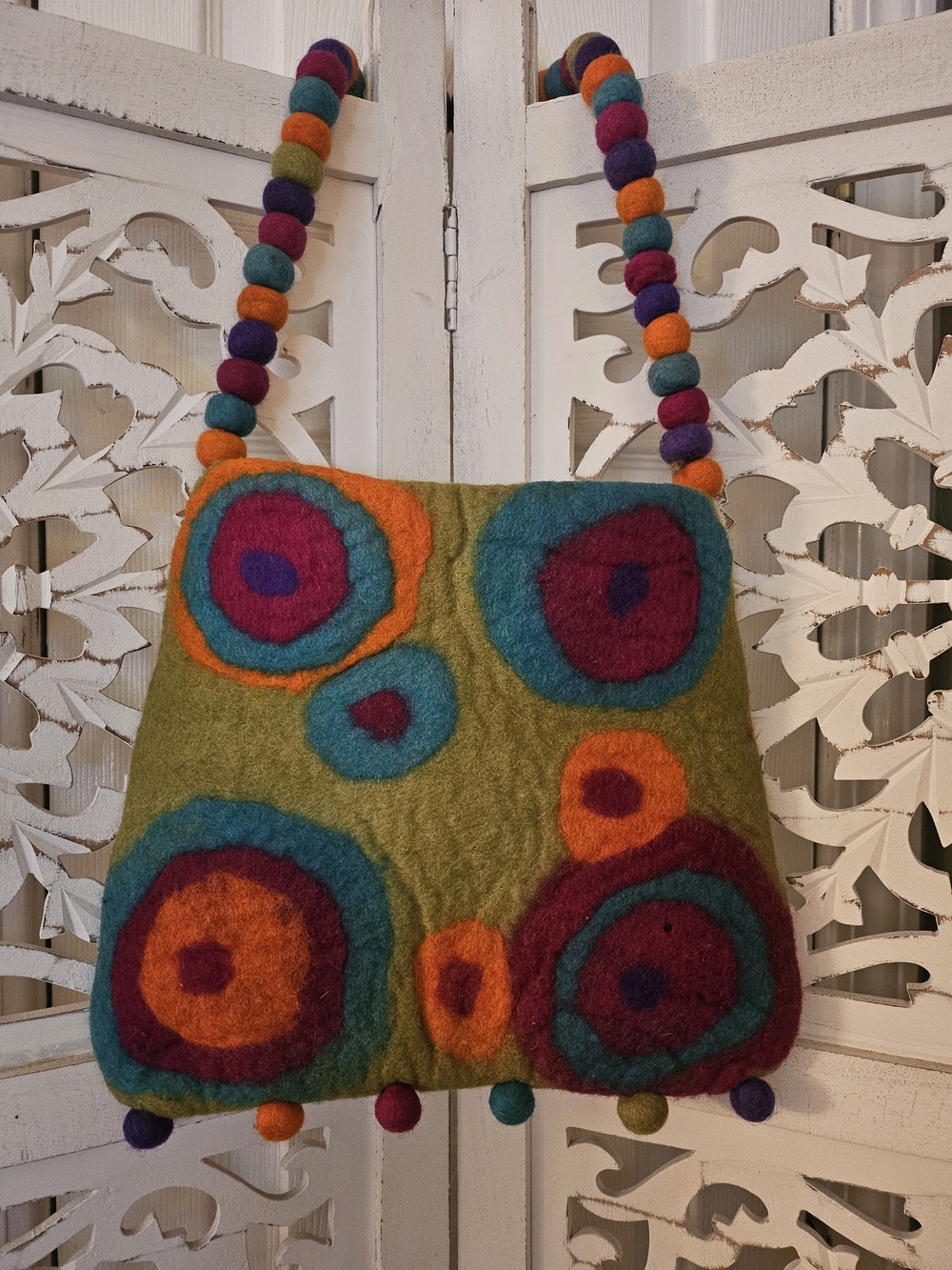 Nepal Rising Tide Wool Boho Bag